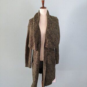 Leith olive and black sweater duster M